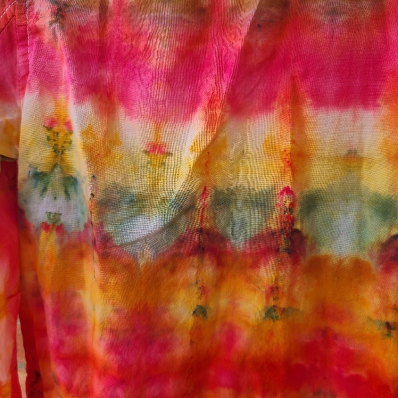 Tie Dye GAP Fitted boyfriend button front - Picture 10 of 14